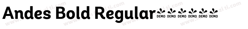 Andes Bold Regular字体转换